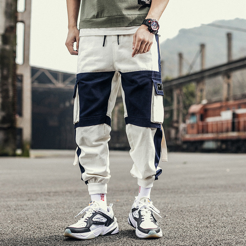 Contrast-Pocket Utility Pants