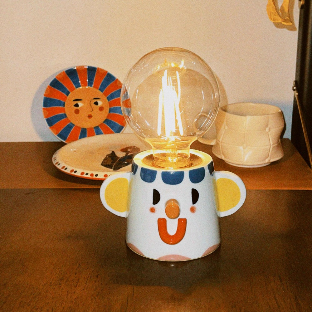 Ceramic Floral Table Lamp