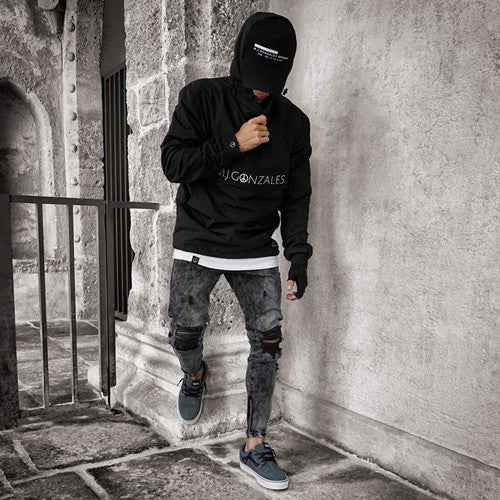 Acid Wash Black Jeans