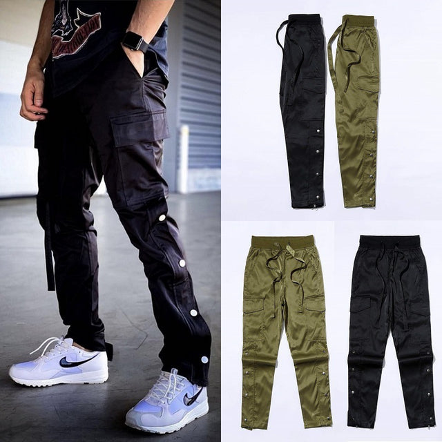 Men’s Button-Detail Cargo Pants