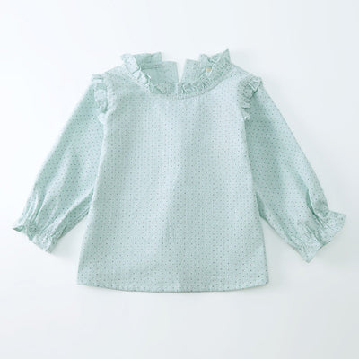 Girls’ Lace Linen Top
