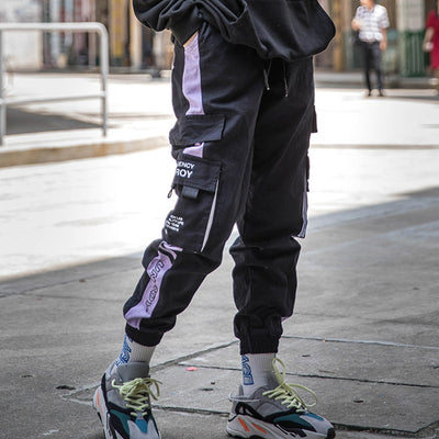 Black Tapered Cargo Pants