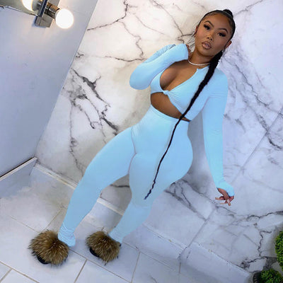 Women’s Crop Top & Leggings Set