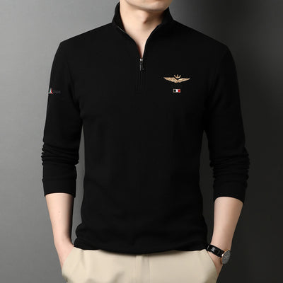Men’s Stand-Collar Long-Sleeve Shirt