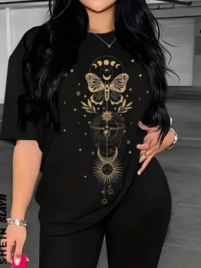 Butterfly Graphic Oversized Tee