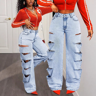 Men’s Moto-Style Denim Jeans