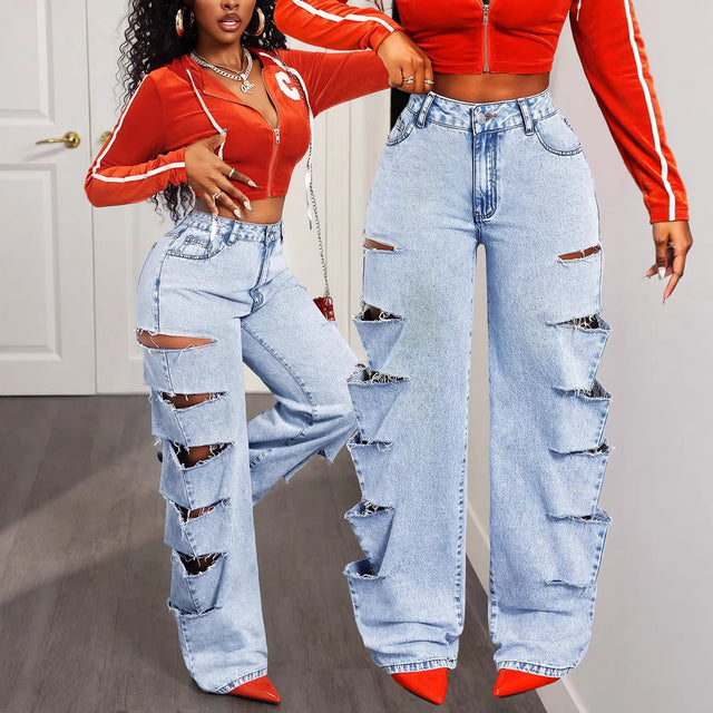 Men’s Moto-Style Denim Jeans