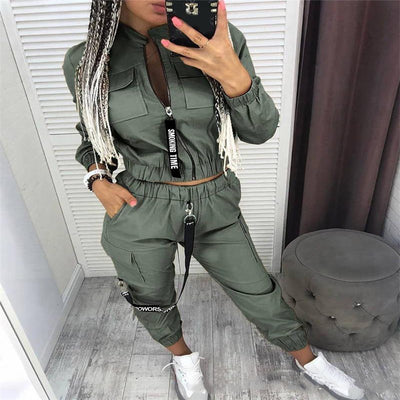 Women’s Zip-Up Tracksuit Set