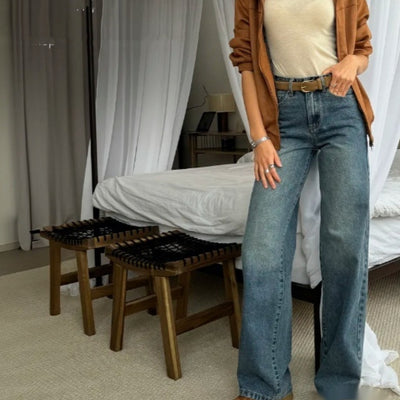 Men’s White Ripped Straight-Leg Jeans