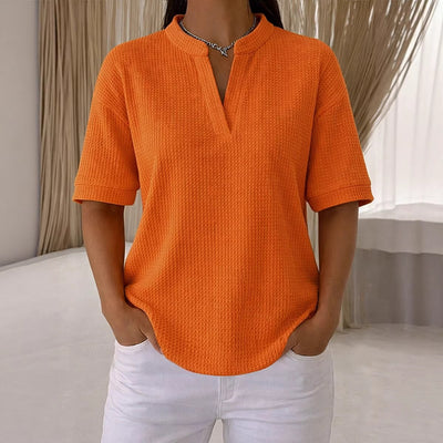 Waffle-Knit Relaxed Tee