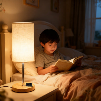 Touch Bedside Lamp with USB Ports