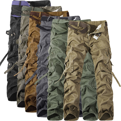 Washed Multi-Pocket Cargo Pants