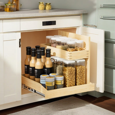 Adjustable 2-Tier Under-Sink Organizer – Right