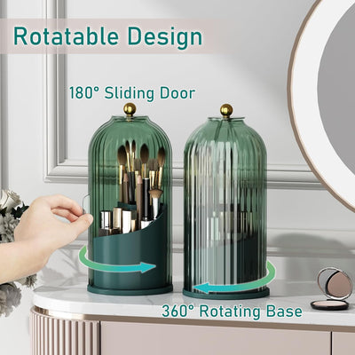 360° Makeup Brush Holder with Lid