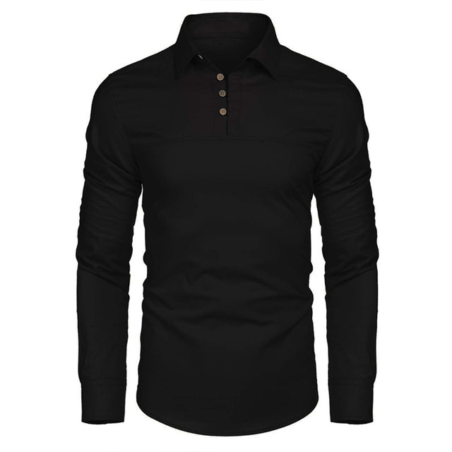 Men’s Cotton-Linen Long-Sleeve Shirt