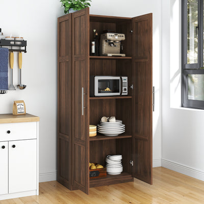 Freestanding 2-Door Pantry Cabinet – Walnut