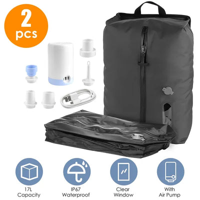 Travel Vacuum Storage Bag Set with Pump