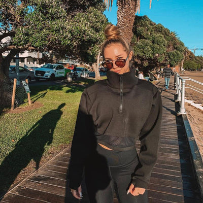 Women’s Mesh Zip-Up Cropped Jacket