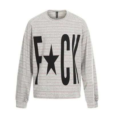 Striped Graphic Long-Sleeve Tee