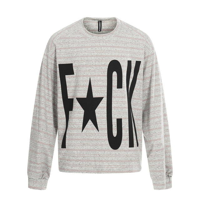 Striped Graphic Long-Sleeve Tee