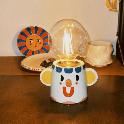 Ceramic Floral Table Lamp