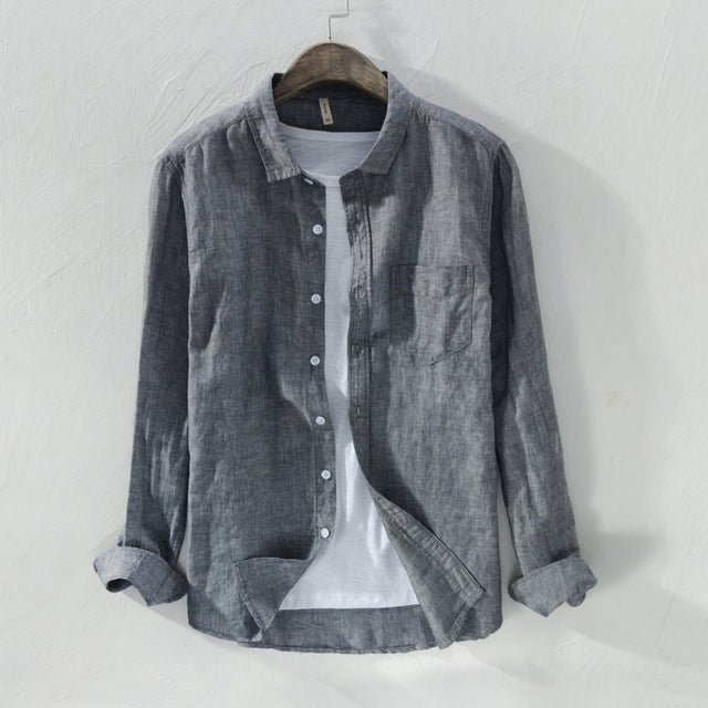 Men’s Business Linen Shirt