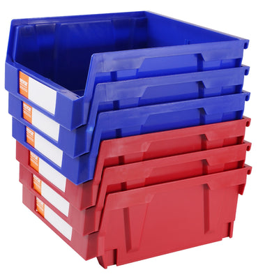 Stackable Storage Bins with Labels – Set of 6