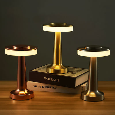 Metal Rechargeable Mushroom Table Lamp