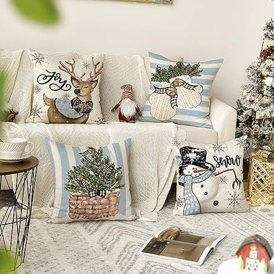 Winter Holiday Pillow Cover Set