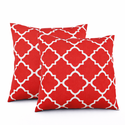Plaid Outdoor Pillow Cover Set