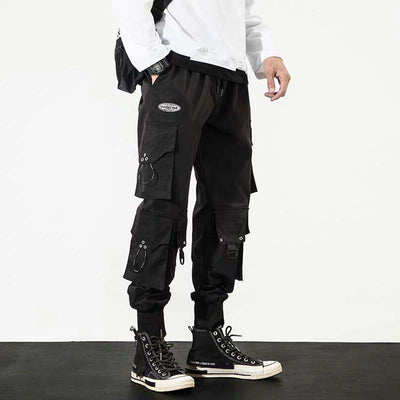 Extended-Size Black Cargo Pants