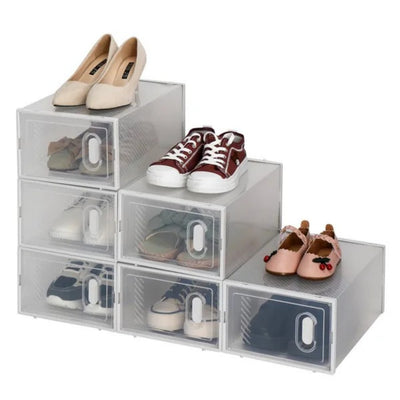 Stackable Clear Shoe Boxes – Set of 6