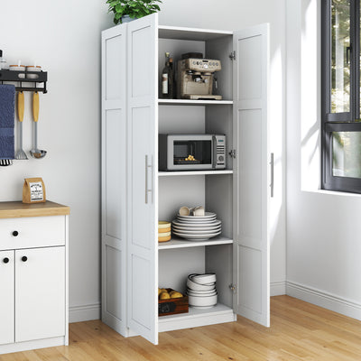 Freestanding 2-Door Pantry Cabinet – White