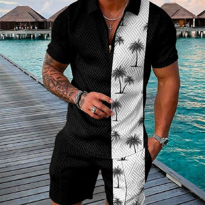 Unisex Printed Polo & Pants Set