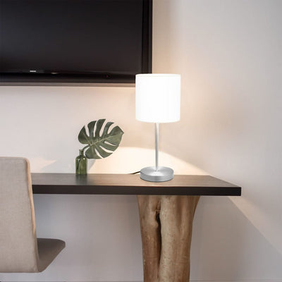 Touch-control table lamp set with smoky glass shades