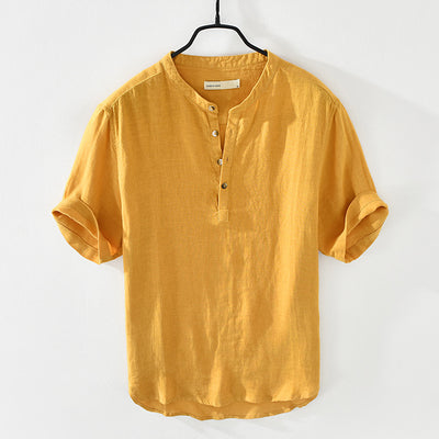 Men’s Half-Sleeve Linen Shirt